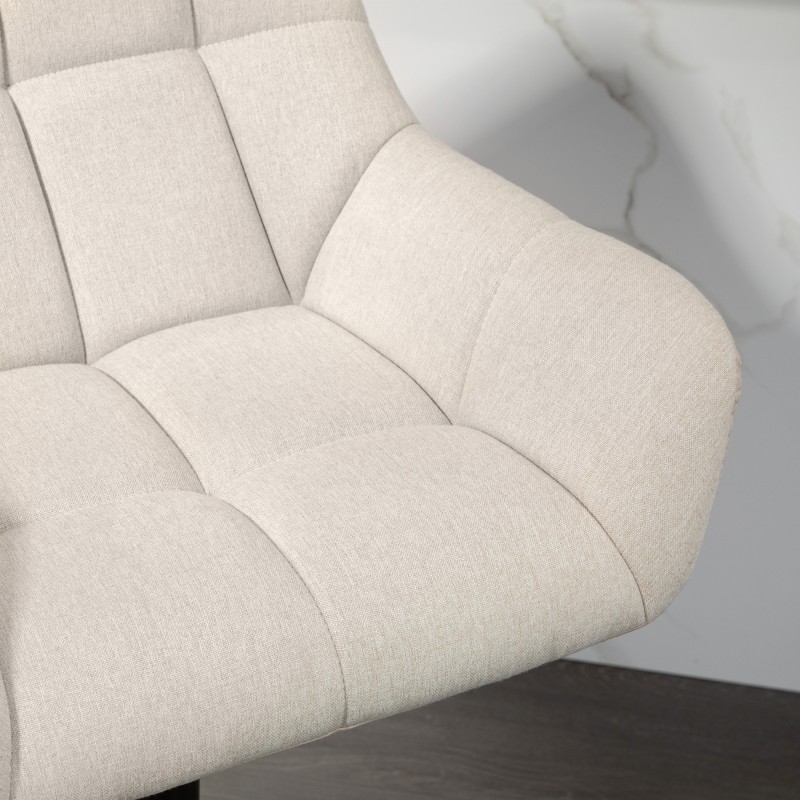 Baarituoli 2 kpl retro säädettävä keinonahka ja kangas 64–85 cm kermanvalkoinen/musta