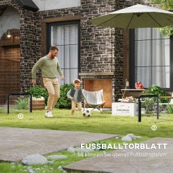 Jalkapallomaalisetti 2 kpl taitettava minimaali metallirunko 90 x 36 x 60 cm musta