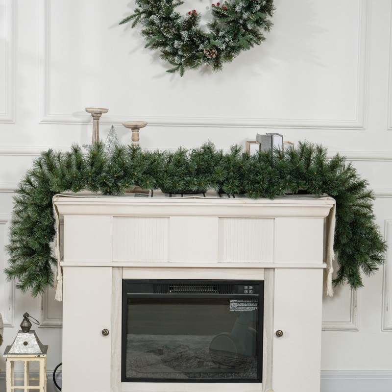 Jouluköynnös sisustukseen 1,8 m, 160 oksankärkeä, muovi/metalli, vihreä