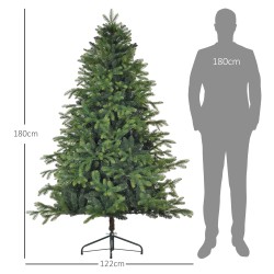 Keinotekoinen joulukuusi sisäkäyttöön, paloturvallinen, metallijalka, 183 cm, vihreä