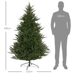 Tekokuusi 183 cm sisäkäyttöön, realistinen ulkonäkö, 2380 latvaa, vihreä, metallijalka