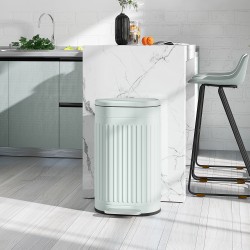 Poljinroskis 30 l metallia soft close -kannella ja irrotettavalla sisäastialla, vihreä