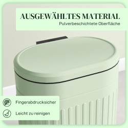 Poljinroskakori 20 l metallia pehmeästi sulkeutuva kansi irrotettava sisäastia vihreä