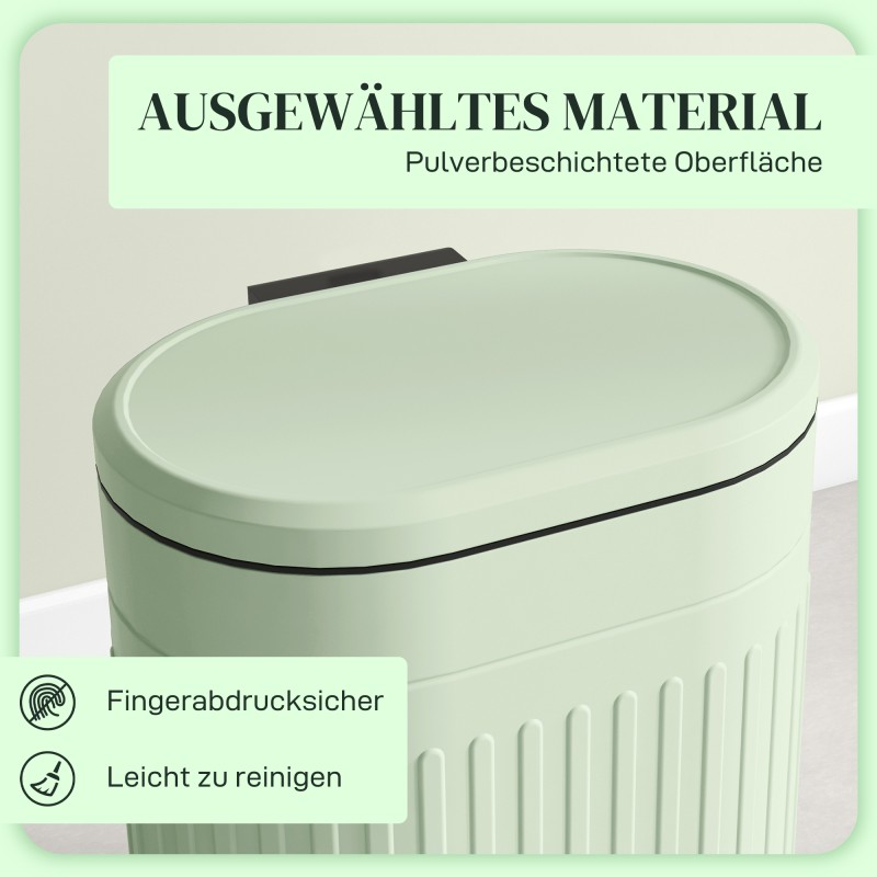 Poljinroskakori 20 l metallia pehmeästi sulkeutuva kansi irrotettava sisäastia vihreä