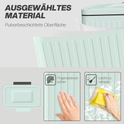 Kaksiosastoinen keittiöroska-astia 2 x 20 L, poljin, metalli ja muovi, vihreä