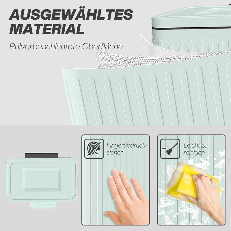 Kaksiosastoinen keittiöroska-astia 2 x 20 L, poljin, metalli ja muovi, vihreä