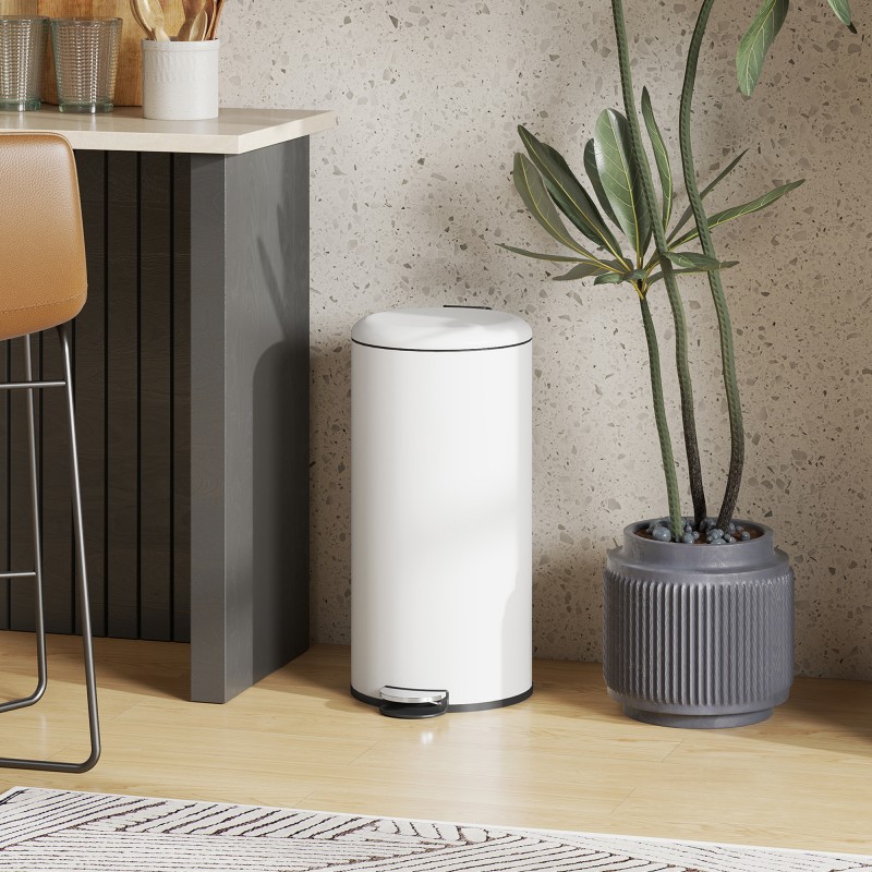 Roska-astia poljinroskis metalli 30 l kermanvalkoinen