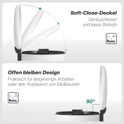 Roska-astia poljinroskis metalli 30 l kermanvalkoinen