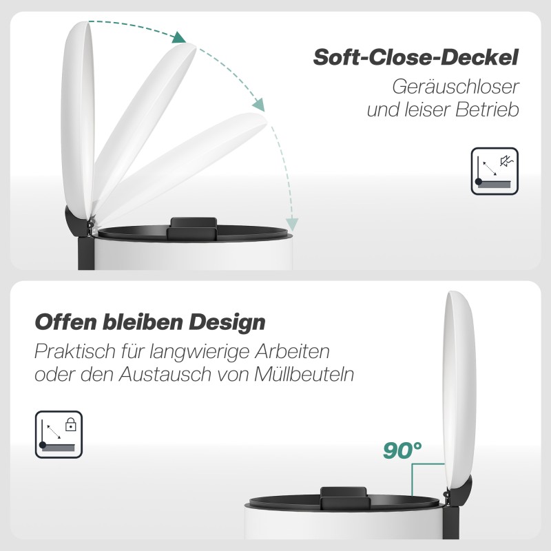 Roska-astia poljinroskis metalli 30 l kermanvalkoinen