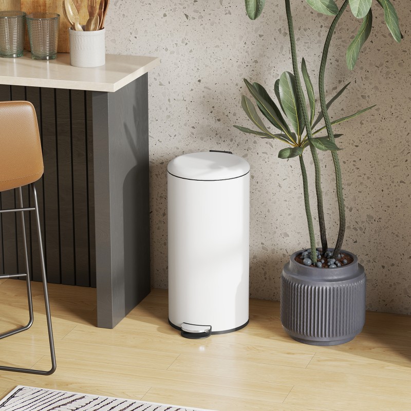 Roska-astia poljinroskis metalli 30 l kermanvalkoinen