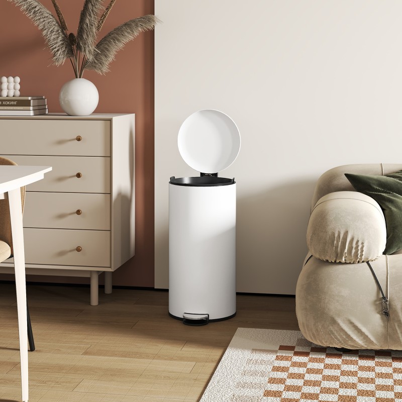 Roska-astia poljinroskis metalli 30 l kermanvalkoinen