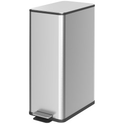 Keittiön jäteastia 20 l soft close kansi hajunpoistolokero ruostumaton teräs hopea