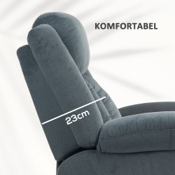 Sähkötoiminen nousuavusteinen lepotuoli, samettikangas, 92x94x105 cm, harmaa