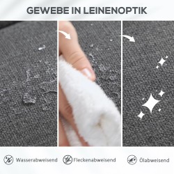 Sähköinen lepotuoli nostotoiminnolla ja hieronnalla, pellavamainen polyesteri, tummanharmaa