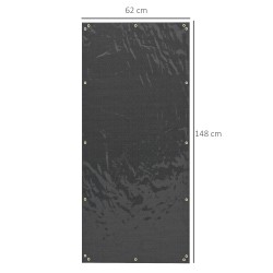 Polttopuutelineen suojus 2 kpl, 600D Oxford-polyesteri, 148 x 62 cm, musta