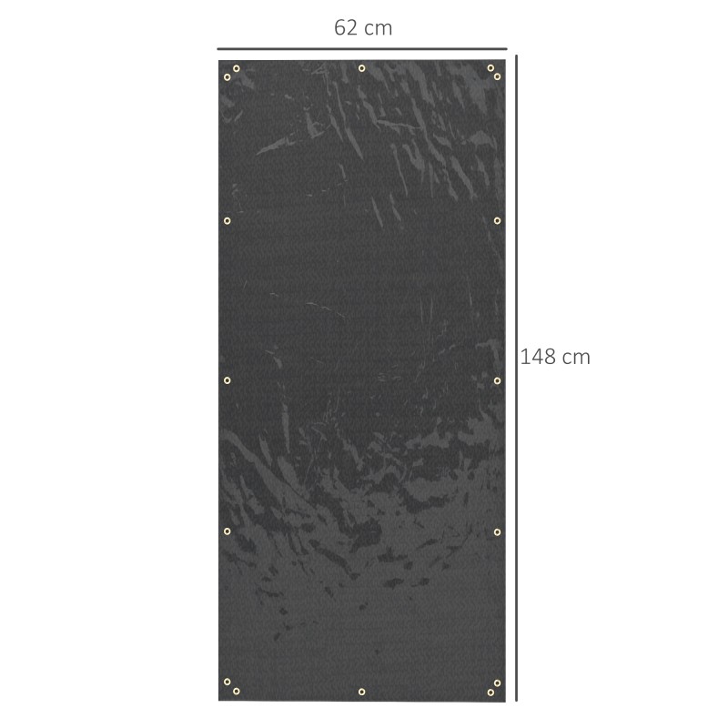 Polttopuutelineen suojus 2 kpl, 600D Oxford-polyesteri, 148 x 62 cm, musta