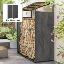 Polttopuutelineen suojus 2 kpl, 600D Oxford-polyesteri, 148 x 62 cm, musta