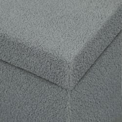 Säilytysrahi kannella ja säilytystilalla 84 L, samettimainen kangas, 76 x 38 x 38 cm, tummanharmaa