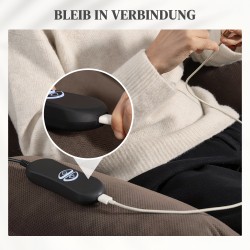 Sähkökäyttöinen nousu- ja lepotuoli hieronnalla ja lannerangan lämmityksellä, samettipinta, tummanruskea