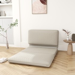 Taitettava 2-in-1 lepotuoli ja vieraspatja, samettipäällinen, 120 cm leveä, beige
