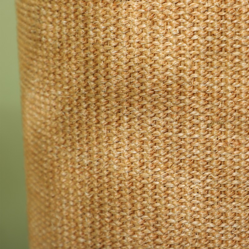 Kissan raapimis- ja lepotynnyri sisalilla ja plyysillä, Ø35 x 60 cm, ruskea-beige