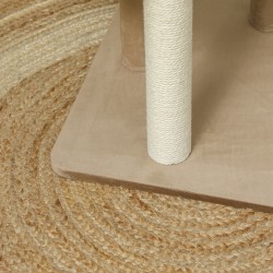 Raapimapuu kissoille, 2 tasoa, lastulevy ja plyysi, 56 x 54 x 86 cm, enint. 7 kg, ruskea