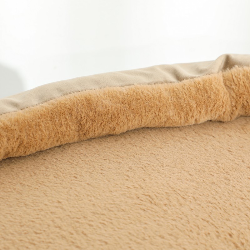 Raapimapuu kissoille, 2 tasoa, lastulevy ja plyysi, 56 x 54 x 86 cm, enint. 7 kg, ruskea