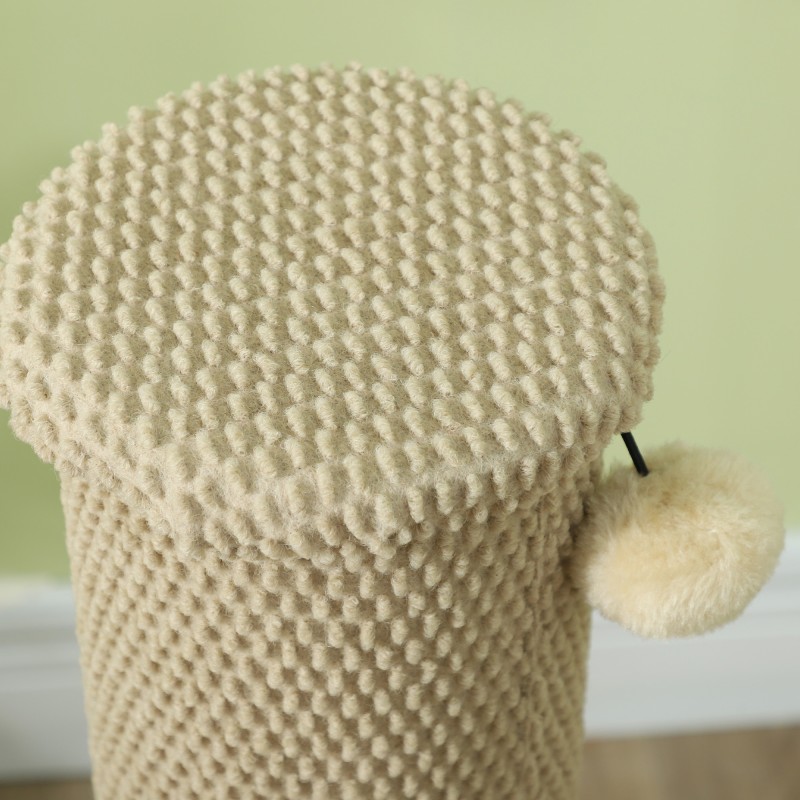 Kissan raapimispuu sisalilla ja leikkipallolla, 84 cm, vaaleanruskea/kermanvalkoinen