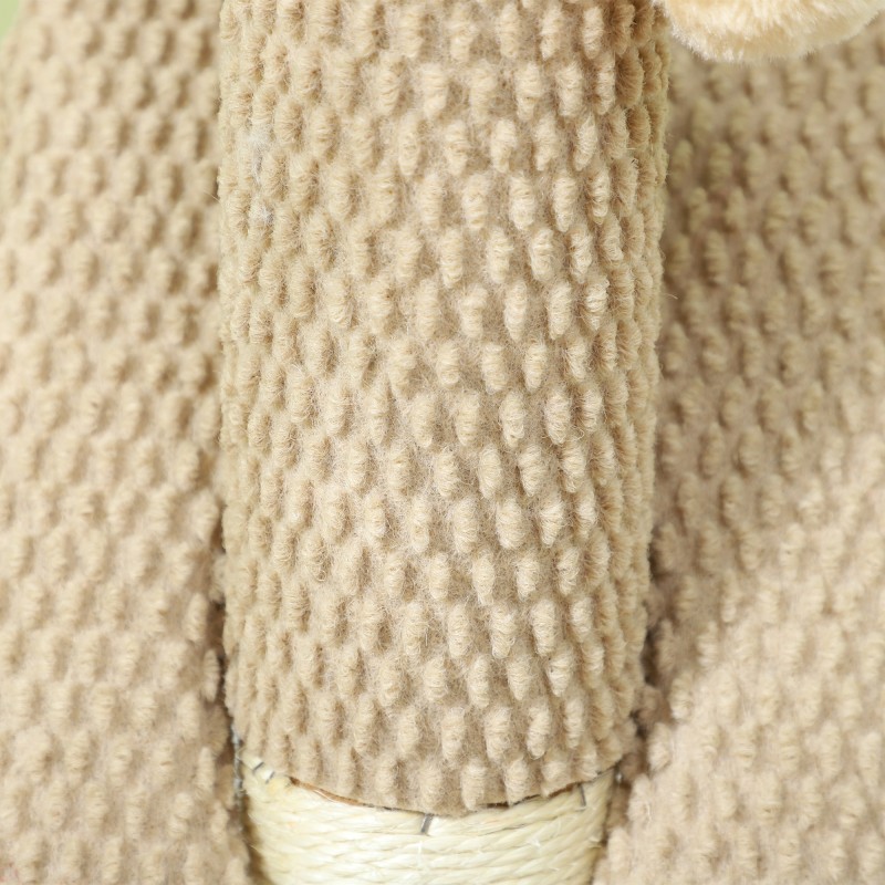 Kissan raapimispuu sisalilla ja nystyräpinnalla, leikkipallo, 54 cm, vaaleanruskea-kermanvaalea