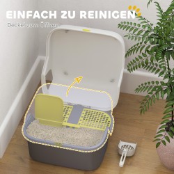 Kissanvessa kannella ja lapiolla, muovia, 50 x 50 x 39 cm, cremevalkoinen