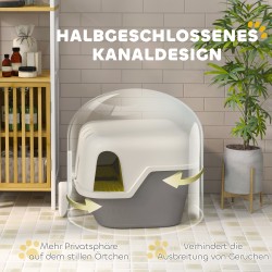 Kissanvessa kannella ja lapiolla, muovia, 50 x 50 x 39 cm, cremevalkoinen