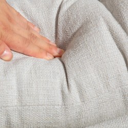 Työtuoli ilman käsinojia, verhoiltu kirjoitustuoli säädettävällä korkeudella, cremevalkoinen