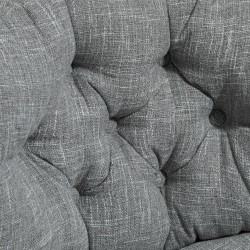 Työtuoli ilman käsinojia, säädettävä korkeus, paksu pehmuste, pellavaa muistuttava verhoilu, harmaa