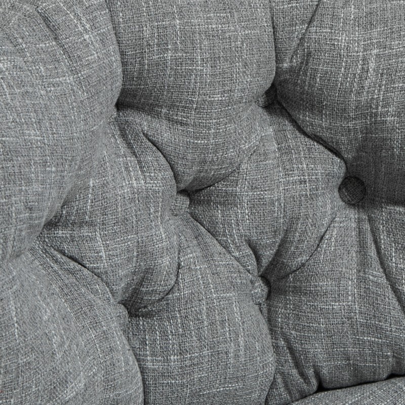 Työtuoli ilman käsinojia, säädettävä korkeus, paksu pehmuste, pellavaa muistuttava verhoilu, harmaa