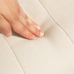 Keinutuoli leveällä istuimella ja lannetyynyllä, kumipuurunko, 120 kg, beige