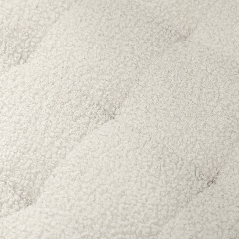 Säilytysrahi kannella ja puujaloilla, pyöreä istuinrahi 45x41 cm, 40,5 L, valkoinen