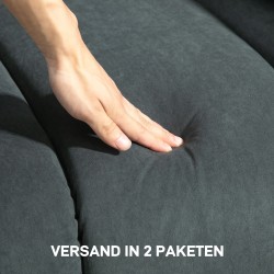 Sähköinen hierova lepotuoli lämmityksellä, samettipintainen, tummanharmaa, USB-liitäntä ja sivutaskut