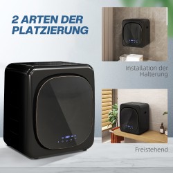 Kompakti rumpukuivain UV-desinfioinnilla, 4 kg, ruostumaton teräs, musta