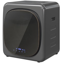 Kuivausrumpu UV desinfioinnilla kompakti 4 kg kapasiteetti ruostumaton teräs harmaa