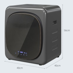 Kuivausrumpu UV-desinfioinnilla, kompakti, 4 kg kapasiteetti, ruostumaton teräs, harmaa