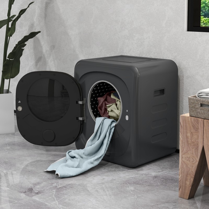 Kuivausrumpu UV-desinfioinnilla, kompakti, 4 kg kapasiteetti, ruostumaton teräs, harmaa