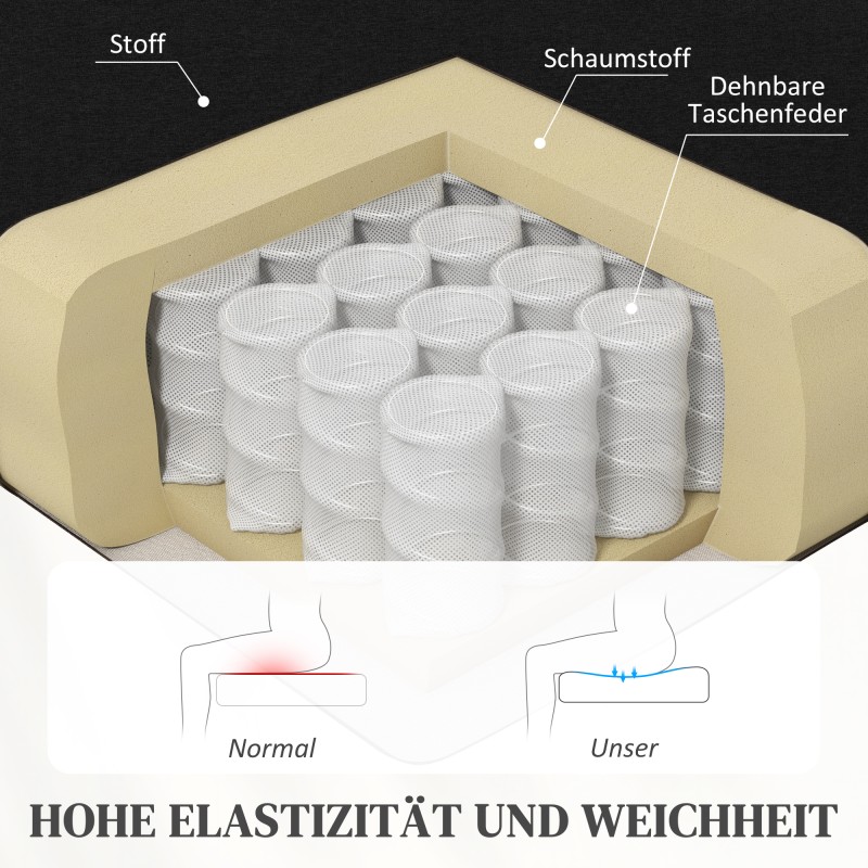 Lepotuoli ja tv-tuoli kallistustoiminnolla, kangasverhoilu, manuaalinen mekanismi, musta