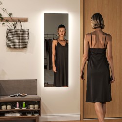 LED-kokovartalopeili, kehyksetön seinäpeili, himmennettävä, kosketusohjaus, 40 x 120 cm