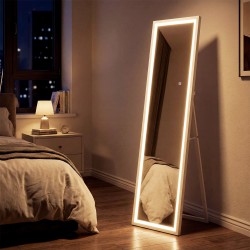 Kokovartalopeili LED-valaistuksella, dimmattava, 3 värilämpötilaa, 40 x 160 cm, valkoinen