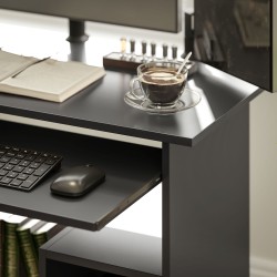 Tietokonepöytä työpöytä lastulevy 80 x 45 x 75 cm musta