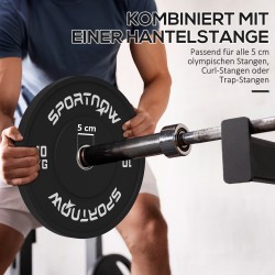 Levypainosarja voimaharjoitteluun 2 x 10 kg kumipinnoitettu olympiamitta musta