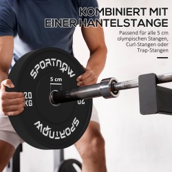 Levypainosarja olympiatankoihin 2 x 20 kg kumi musta