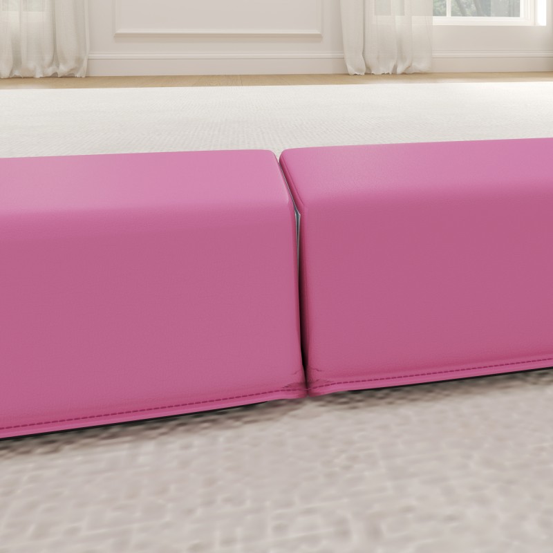 Tasapainopalkki lapsille ja aikuisille, taittuva EVA-ydin, 2,4 m, max 80 kg, vaalea punainen