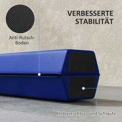 Taittuva voimistelupalkki kotiin, EVA-vaahto, 2,4 m, max 80 kg, sininen