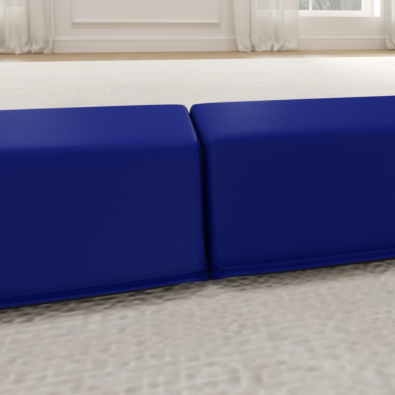 Taittuva voimistelupalkki kotiin, EVA-vaahto, 2,4 m, max 80 kg, sininen